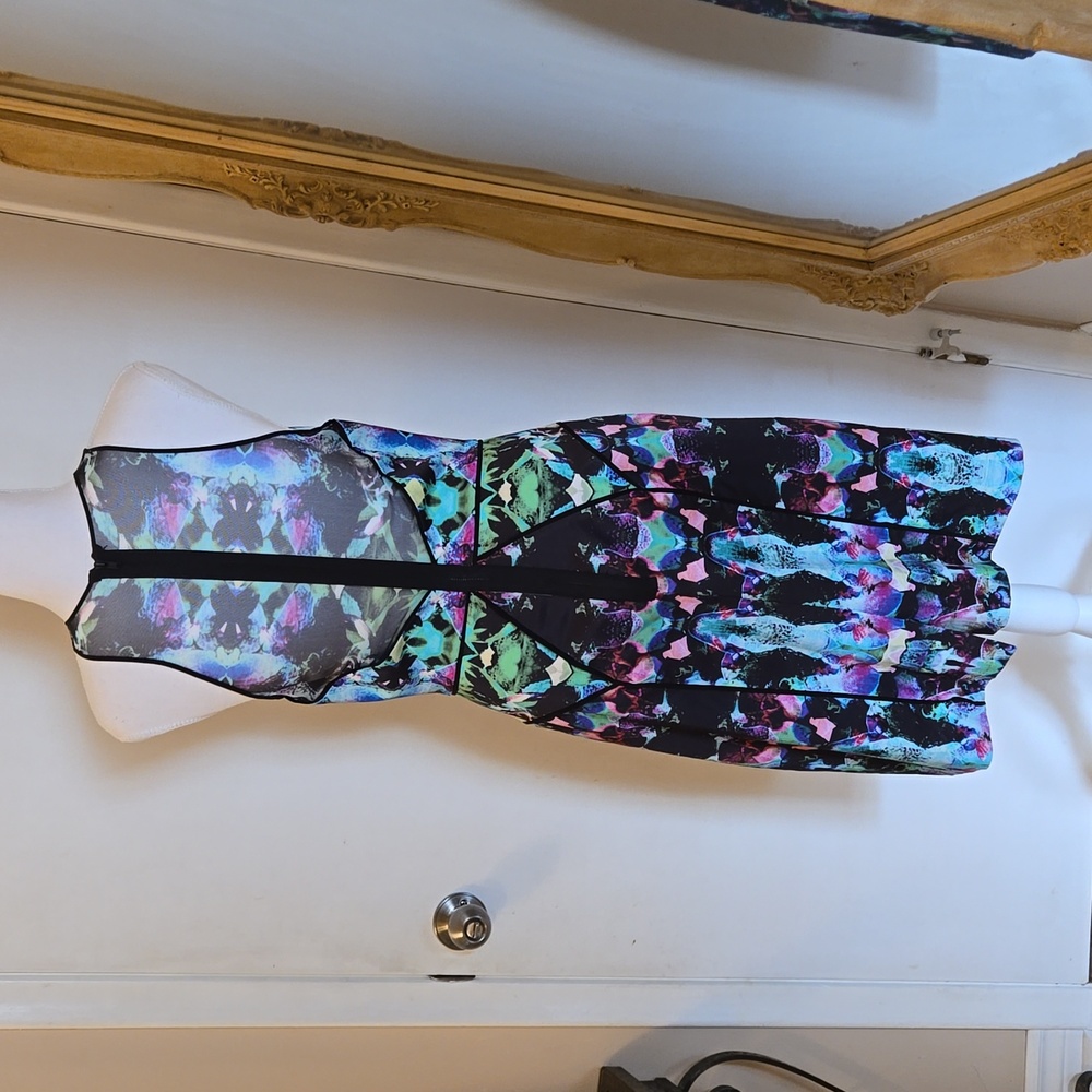 Lovely Milly jewel tone Coco Orchid bodycon Dress 4 EUC - Picture 7 of 15